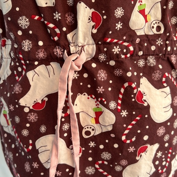 💜3/$15 Dickies Polar Bear Candy Canes Christmas Scrub - Picture 6 of 10